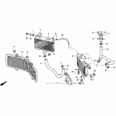 Схема узла: Радиатор для Honda GL1500 Gold Wing Aspencade