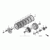 Схема вузла: Зчеплення для Honda XR650
