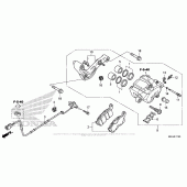 Схема вузла: Задній гальмівний супорт для Honda VFR1200 Crosstourer