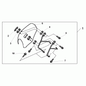 Схема узла: Ветровое стекло для Honda VT1100 Shadow Aero