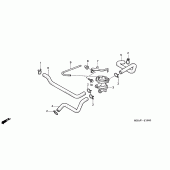 Схема вузла: Система індукції повітря для Honda VT750 Shadow ACE