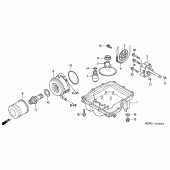 Схема вузла: Масляний насос і Піддон для Honda CBR600 CBR600F