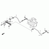 Схема вузла: Масляний охолоджувач для Honda VTR1000 Firestorm