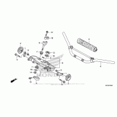 Схема вузла: Верхня траверса & Кліпон керма для Honda CRF250 CRF250X