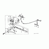 Схема вузла: Головний циліндр зчеплення для Honda GL1500 Gold Wing Special Edition