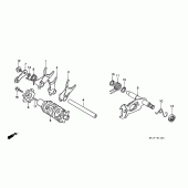 Схема вузла: Shift drum / shift fork для Honda XR250