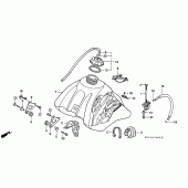 Схема узла: Топливный бак для Honda XR250