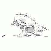 Схема вузла: Радіатор (l.) Для Honda RVT1000R RVT RC51