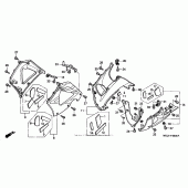 Схема узла: Lower cowl (1) для Honda CBR900RR CBR929RR Fireblade