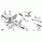 Схема вузла: Підніжки для Honda CBR600 CBR600RR