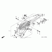 Схема вузла: Заднє крило для Honda CRF250 CRF250X