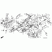 Схема вузла: Вихлопна система (6-E, EK, F, U, 2ED) (7/8-EXCEPT BR) для Honda GL1800 Gold Wing