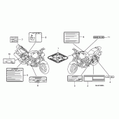 Схема вузла: Інформаційні наклейки (CB1300 / A) для Honda CB1300 Super Four