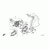 Схема вузла: Водяний насос для Honda VT600 Shadow VLX