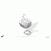 Схема вузла: Cylinder для Honda CRF230 CRF230F