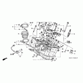 Схема вузла: Головка циліндра (rr.) Для Honda VFR800 Interceptor