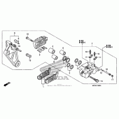 Схема узла: Задний тормозной суппорт для Honda ST1300 Pan-European