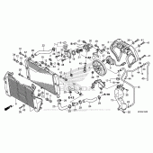 Схема вузла: Радіатор для Honda CB1000 CB1000R