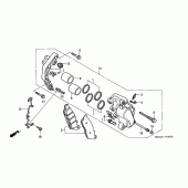 Схема узла: Передний тормозной суппорт для Honda VT750 Shadow A.C.E.