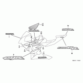 Схема вузла: Наклейки (3) для Honda CBR600 CBR600RR