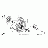Схема узла: Передние колесо для Honda VT1100 Shadow Spirit