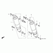 Схема вузла: Задня підвіска для Honda VT1100 Shadow