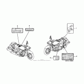 Схема вузла: Інформаційні наклейки для Honda VTX1800