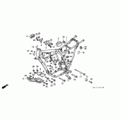 Схема вузла: Рама (XR250RG / RH / RJ / RK / RL / RM) для Honda XR250