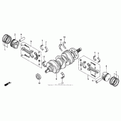 Схема узла: Коленчатый вал для Honda GL1500 Gold Wing Aspencade