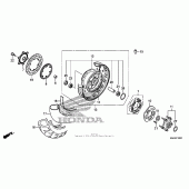 Схема узла: Заднее колесо 3 для Honda VT750 Shadow Spirit