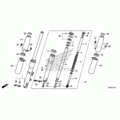 Схема вузла: Front fork (1) для Honda VT750 Shadow Aero