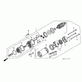 Схема вузла: Стартер електричний (GL1500L / AM / SEM / AN / SEN) для Honda GL1500 Gold Wing Aspencade