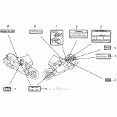 Схема вузла: Інформаційні наклейки для Honda ST1100 Pan-European