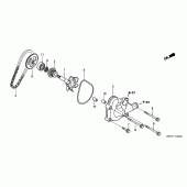 Схема вузла: Водяний насос для Honda XL1000V Varadero