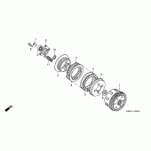 Схема вузла: Зчеплення для Honda XR125