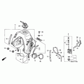 Схема вузла: Паливний бак для Honda NX650 Dominator