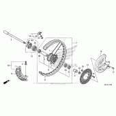 Схема вузла: Переднє колесо для Honda CRF450 CRF450X