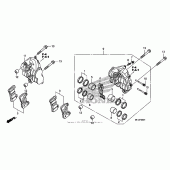Схема вузла: Передній гальмівний супорт (2) для Honda CBR600 CBR600RR