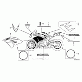Схема вузла: Stripe + mark (3) для Honda CBR1000 CBR1000RR (Special Edition) Fireblade