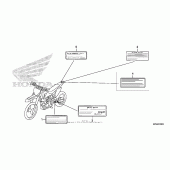 Схема вузла: Інформаційні наклейки для Honda CRF230 CRF230F