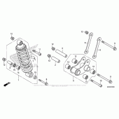 Схема узла: Задний амортизатор для Honda NC700