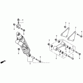 Схема вузла: Задній амортизатор 94-97 для Honda VFR750F Interceptor