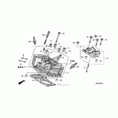 Схема узла: Задняя головка цилиндра для Honda VT750 Shadow Spirit