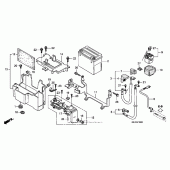 Схема вузла: Акумулятор для Honda VTX1300