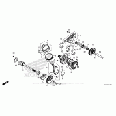 Схема вузла: Колінчастий вал & Поршень для Honda CRF1000 Africa Twin