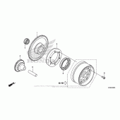 Схема вузла: Привід стартера для Honda CRF125 CRF125F