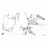 Схема вузла: Верхня траверса & Кліпон керма для Honda CRF250 CRF250R