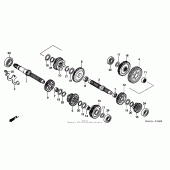 Схема вузла: Трансмісія для Honda VT1100 Shadow Spirit