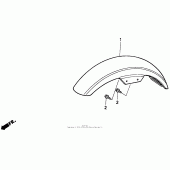 Схема вузла: Переднє крило для Honda CMX250 Rebel