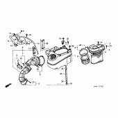 Схема вузла: Повітряний фільтр для Honda VT1100 Shadow Spirit